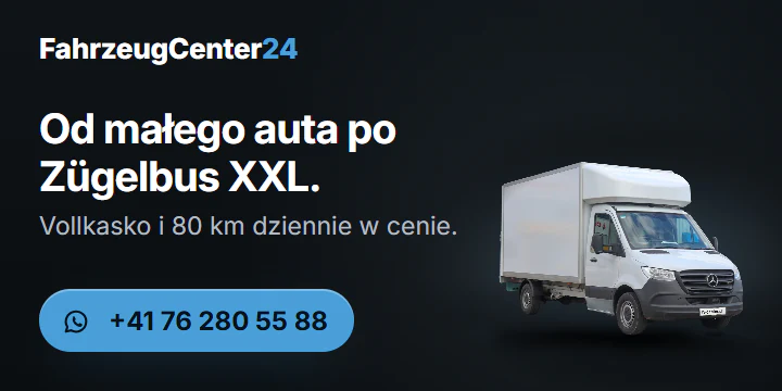 FahrzeugCenter24: od małego auta po Zügelbus XXL, na dzień, tydzień albo miesiąc